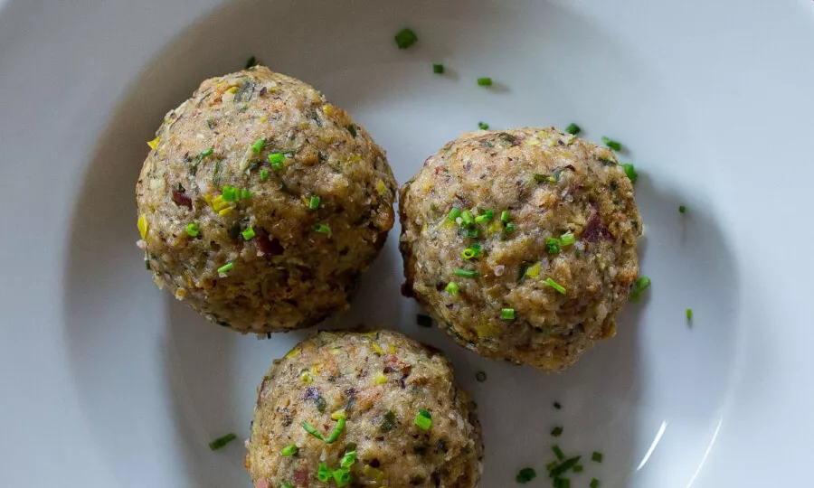 Canederli integrali di grano saraceno. veg. senza glutine